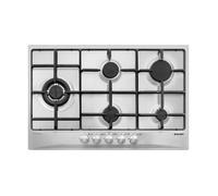Cuisinière à gaz Glem GT85TIX - Acier inoxydable - 5 brûleurs - Chaleur tournante