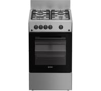 Cuisinière à gaz - INDESIT - I5G1KMS - 4 foyers - 10,4 KWh - L50 cm - Silver