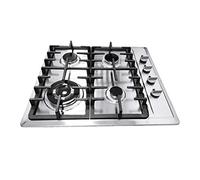 Cuisinière à gaz intégrée, à 4 feux, gaz naturel, propane, encastrable pour gaz naturel, propane, en acier inoxydable, protection thermocouple, autonome, 58 x 50 cm