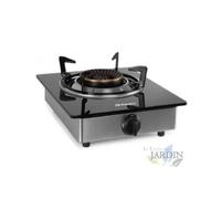 Cuisinière à gaz - Orbegozo - Modèle INOX - Surface en verre trempé - 4,3 kW - Système de sécurité FFD