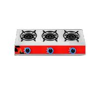 Cuisinière À Gaz, Plaque De Cuisson À Gaz À 3 Brûleurs avec Protection Contre Les Flammes, Portante 300 Kg, Cuisinière À Gaz De Bureau 2,8 KW NG/GPL, for Camping en Plein Air Et Maison(LPG)