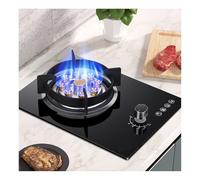 Cuisinière À Gaz,Plaque De Cuisson À Gaz Simple À Allumage Automatique 5,2 KW,Cuisinière À Gaz Portable 1 Avec Colliers De Serrage NG/GPL,Table De Cuisson À Gaz For La Maison,Le Camping Et L'extérieur