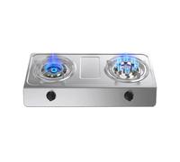 Cuisinière À Gaz Portable 2 Brûleurs, Cuisinière De Comptoir De Cuisine, Conversion Gaz/gaz LP, Support De Casserole En Fonte, Avec Protection Contre Les Flammes, For À Domicile(NG)