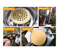 CuisinièRe à Gaz Portable 3900w, Fourneau à Gaz Fendu, RéChaud De Camping En Plein Air, PoêLe à Allumage PiéZo/PoêLe à Allumage Manuel