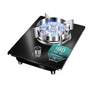 Cuisinière À Gaz Portable 7,2 KW 9 Cavités À Feu Élevé Temporisé, Support De Casserole En Fonte, Protection Contre Les Flammes For Éviter Les Fuites De Gaz, Kit GPL/gaz Naturel(Black,NG)