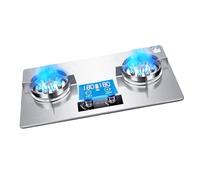 Cuisinière À Gaz Portable 7,2 KW - Réchaud De Camping Naturel À 2 Brûleurs, Réchaud À Gaz En Acier Inoxydable, Minuterie De 180 Minutes, Pour La Cuisine À Domicile(NG)