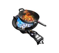 Cuisinière À Gaz Portable Brûleur, Commerciale Haute Puissance 13/15 KW, Avec Buses En Laiton 9/12 Et Protection Contre Les Pannes De Flamme, For La Cuisson Au Wok(NG,9-cavity)