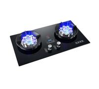 Cuisinière À Gaz Portable Double Brûleur, 4,8/5,0 KW, Feu Élevé À 9 Cavités, Support De Pot En Fonte En Verre Trempé Noir, For Cuisine Domestique Avec Protection Contre Les Flammes(LPG)