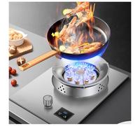 Cuisinière À Gaz Portable, Minuterie De 180 Minutes À Feu Élevé À 9 Cavités De 5,2 KW, Support De Casserole En Fonte À Panneau En Acier Inoxydable, Avec Protection Contre L'extinction(LPG)