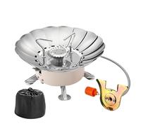 Cuisinière à gaz portable pour camping, four d'extérieur pliable, brûleur utile en cas de catastrophe, compatible avec cylindre à cassette, équipement de cuisine avec puissance de feu réglable, kit de