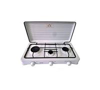 Cuisinière à gaz portable pour le camping, 3 brûleurs, blanc,, KN-03/1K, , Blanc