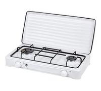 Cuisinière à gaz portable pour le camping, réchaud portable, 2 brûleurs réglable Smile SML-KN-02/1K Blanco