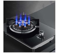 Cuisinière À Gaz Portative 1 Brûleur - Brûleur De Table De Cuisson En Verre Trempé À 13 Cavités, Cuisinière À Gaz D'intérieur, Cuiseur De Table LPG/NG, Table De Cuisson Noire Autoportante(NG)