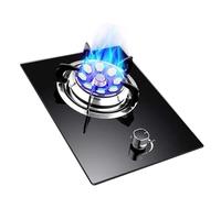 Cuisinière À Gaz Portative Intérieure - Cuisinière À Gaz Portative De Cuisinière Au Propane, Cuisinière De Conversion De Gaz/gaz LP, Table De Cuisson Autoportante Extérieure en Verre Noir(LPG)