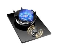 Cuisinière À Gaz Portative, Minuterie À Feu Élevé À Neuf Cavités De 5,2 KW, Cuisinière De Comptoir De Cuisine, Support De Casserole En Fonte En Verre Trempé, For À Domicile(LPG)