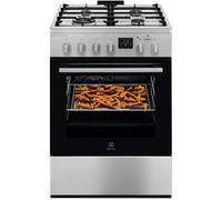 Cuisinière à gaz pose libre acier inoxydable - Electrolux - Four électrique - Gril électrique