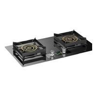 Cuisinière À Gaz Propane 2 Feux - 8,5 KW - Acier Titane - Minuterie 180 Minutes - Protection Anti-extinction - Cuisinière À Gaz De Table Et Encastrée - Nettoyage Facile(LPG)
