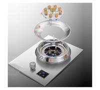 Cuisinière À Gaz Simple En Acier Inoxydable, Avec Minuterie Et Fonction De Protection Contre L'extinction Des Flammes, Avec Protection Par Thermocouple(LPG)