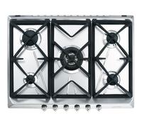 Cuisinière à gaz Smeg SRV576GH5 - Acier inoxydable - 5 brûleurs - Allumage électronique
