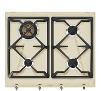 SMEG SRV864POGH Plaque De Cuisson À Gaz Encastrable 60Cm Ligne Coloniale Crème