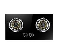 Cuisinière à gaz, table de cuisson à gaz à 2 brûleurs, table et installation intégrée, boutons métalliques anti-fusion, acier inoxydable, compatible GPL et NG