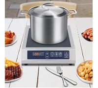 Cuisinière à induction électrique 3500W, température réglable 60-300℃, capacité de charge élevée 75kg