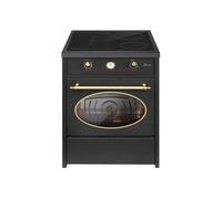 Cuisinière à induction - - GCH E 612 BL - 60 cm - Retro - Noir