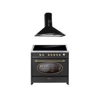 Cuisinière à induction - GURARI - E 913 RU BL - 90 cm - 5 zones à induction - Four XXL 121 L