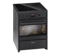 GURARI GCH E 610 BL +GCH 286 BL 6 Prime Cuisinière à gaz 60 cm Noir Cuisinière à gaz avec four électrique 60 L, Range Coocker avec hotte 60 cm, Noir, 1000 m³/h, TouchControl