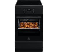 Cuisinière à induction noire - Electrolux - Four électrique - Gril électrique - Autonettoyage catalytique