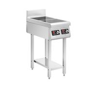 Cuisinière à induction sur pieds - 2 x 20 cm - 10 niveaux - minuterie - Royal Catering RCIK-3500IC2.1