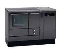 Cuisinière à pellets Lohberger LCP 75 B anthracite métallique arrière gauche / côté