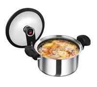 Cuisinière à vapeur en acier inoxydable - Casserole à 3 niveaux avec couvercle, multifonctionnel | Cuisson à vapeur compatible avec induction pour légumes, poissons, poissons