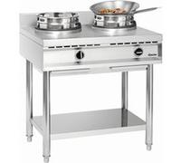 Cuisinière à Wok à Gaz 2 Brûleurs x 11.5 kw Bartscher Multicolore G
