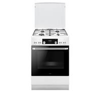 Cuisinière AMICA ACM7005RB 60 cm Table gaz 4 foyers Four électrique 77 L AirFry Blanc