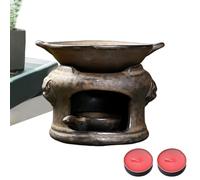 Cuisinière Aromathérapie - Diffuseur de parfums multifonction avec 2 - Kit brûleur pour cire de bougie et d'encens - Pour salle de yoga, bureau, salle de méditation