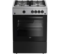Cuisinière - BEKO - FBG62031XCS - 4 foyers - Four à gaz - Inox