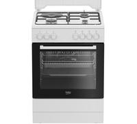 Cuisinière - Beko FBS63031WCS - 3 gaz 1 plaque chauffante - Four catalyse - Classe A