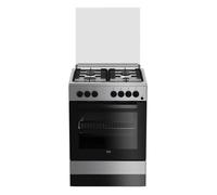 Cuisinière - Beko - FSE62110DX - Acier inoxydable - Gaz - 4 brûleurs