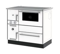 Cuisinière Bois Chauffage (7,44 kW) + Bouilleur (20,1 kW) Sannover 27 kW Blanc