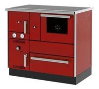 Cuisinière Bois Chauffage (7,44 kW) + Bouilleur (20,1 kW) Sannover 27 kW Rouge