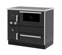 Cuisinière Bois Chauffage + Bouilleur Sannover 27 kW Noir - SANNOVER THERMIQUE - 7,44 kW - 20,1 kW - 270 m3