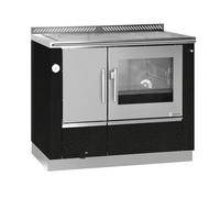 Cuisinière bouilleur Greithwald IZH 100 noir antique - portes inox