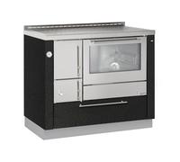 Cuisinière bouilleur Greithwald ÖPT 100 noir antique - portes inox