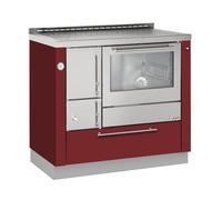 Cuisinière bouilleur Greithwald ÖPT 90 bordeaux - portes inox