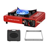 Cuisinière de camping pour cuisine | plan de cuisson camping compact - équipement de survie 2 en 1 avec brûleur pour cuisine extérieure, pique-nique, grill, aventures en montagne et sac à dos à