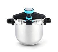 Cuisinière de pression en acier inoxydable, pression réglable Limitation de la vanne, Commutateur d'une seule main, en acier inoxydable poli, Boiled/cuit à la vapeur/frites/compotés(Kl-bleu,4L)