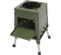 Cuisinière d'extérieur, design portable, support de casserole réglable, vert