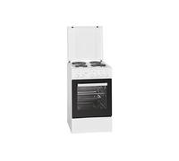 Cuisinière électrique blanche 4 plaques et four de 48 L Bomann