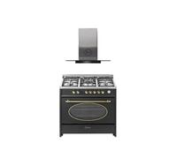 Cuisinière électrique à gaz - - GCH E 914 BL - 90 cm - 121L - 5 brûleurs haute qualité